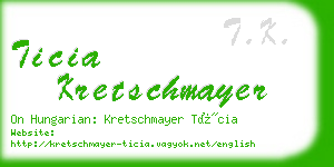 ticia kretschmayer business card